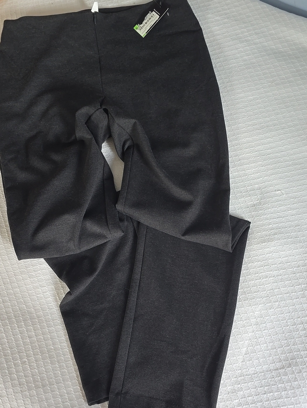 J'Envie Sport Charcoal Stretch Straight Leg Pants Zip Front Size 10